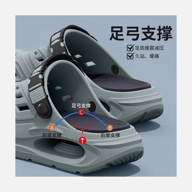 包头洞洞凉拖 足弓支撑两穿