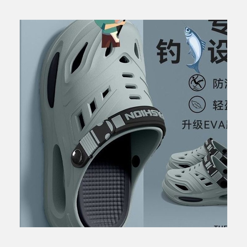 包头洞洞鞋 软弹厚底凉拖 细节图1